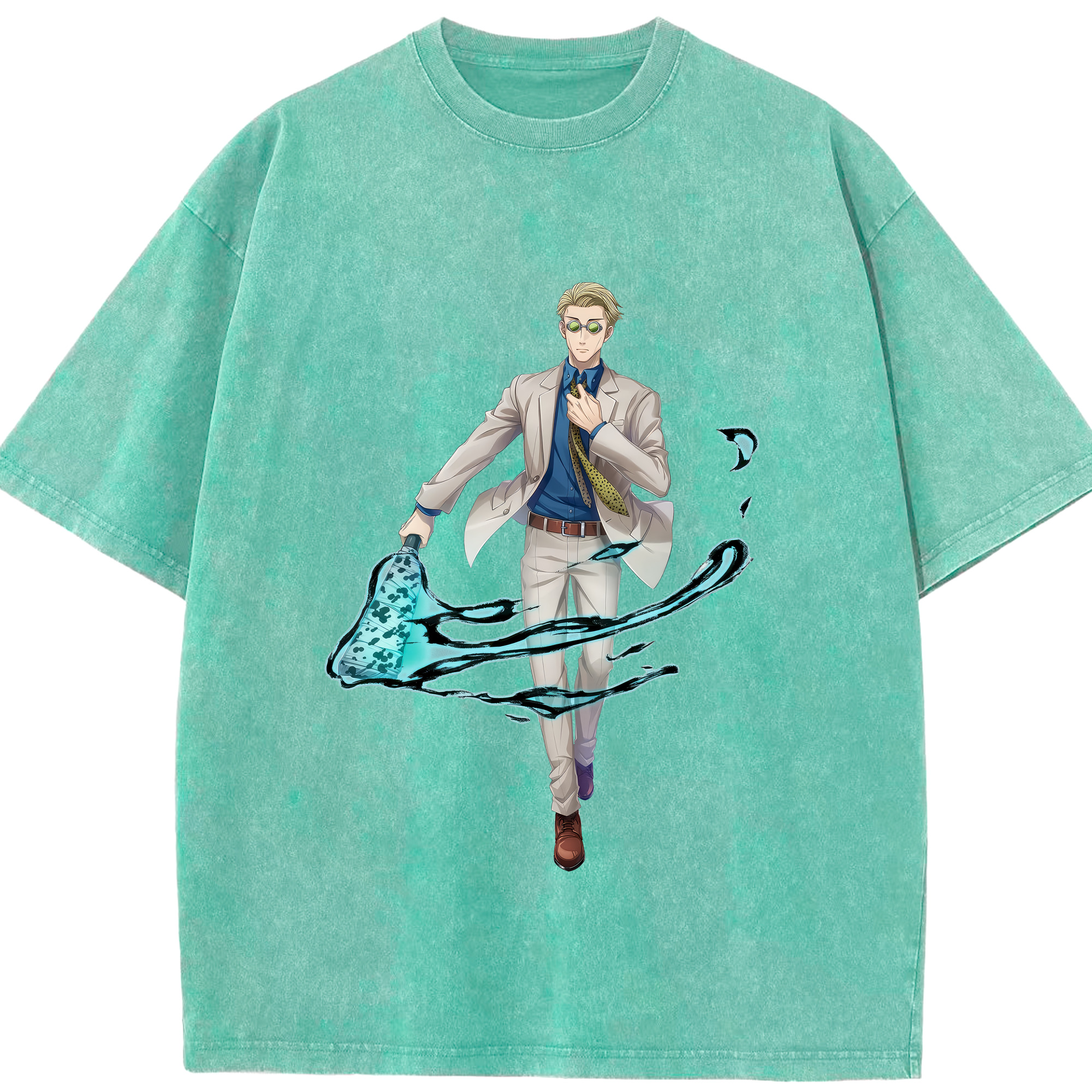 （画像用） 呪術廻戦 Jujutsu Kaisen 綿100% ヴィンテージ風 半袖Tシャツ（フロントプリント）